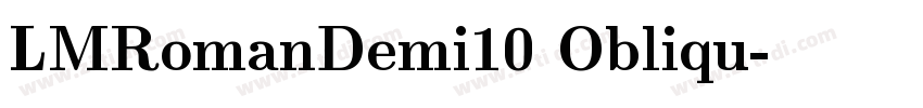 LMRomanDemi10 Obliqu字体转换